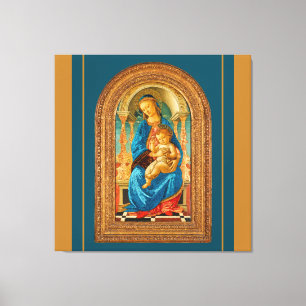 Botticelli Madonna en kind Canvas Afdruk
