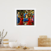 Botticelli Madonna en kind met 6 heiligen 1470 Poster (Keuken)