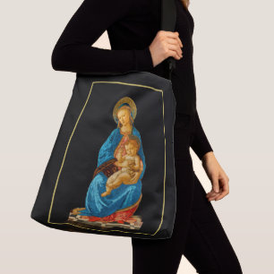 Botticelli Madonna en kind op troon Crossbody Tas