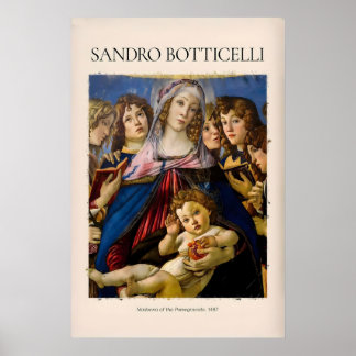 Botticelli Madonna van de Granaatappel Kunstprint Poster