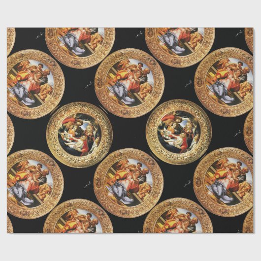 BOTTICELLI MADONNA VAN GRANAATAPPEL EN MAGNIFICAT CADEAUPAPIER (Vlak)