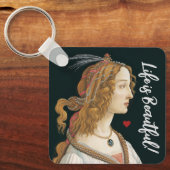 Botticelli Nymph Portretschilderij Kunst Sleutelhanger (Voorkant)