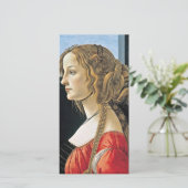 Botticelli - Portret van Simonetta Vespucci Feestdagenkaart (Staand voorkant)