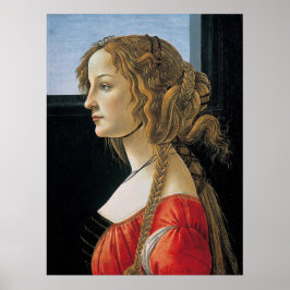 Botticelli Portret van Simonetta Vespucci Poster