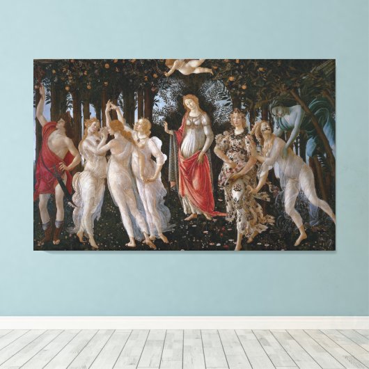 Botticelli primary the Spring Canvas Afdruk (Insitu (Houten vloer))