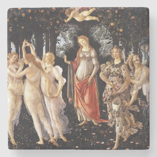 BOTTICELLI - Primavera 1482 Stenen Onderzetter (Voorkant)