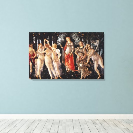 Botticelli Primavera Canvas Afdruk (Insitu (Houten vloer))