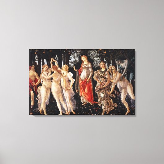 Botticelli Primavera Canvas Afdruk (Voorkant)