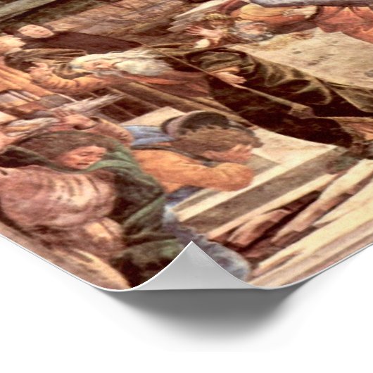 Botticelli-Sistine Chapel die de Levites leest Poster (Hoek)