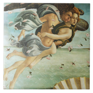 Botticelli "The Birth of Venus - Zephyr & Chloris" Tegeltje