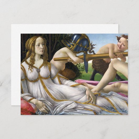 Botticelli Venus et Mars Carte postale (Devant / Derrière)