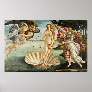 Botticelli's De geboorte van Venus Poster