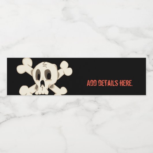 BOTTLE ÉTIQUETTE "crânes" (Étiquettes simples)