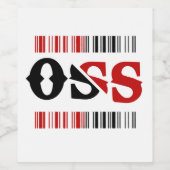 bottle label - oss bjj wijn etiket (Enkel label)