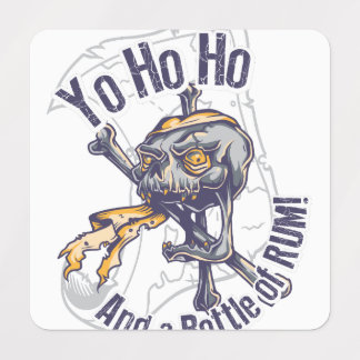 Bottle of rum labels