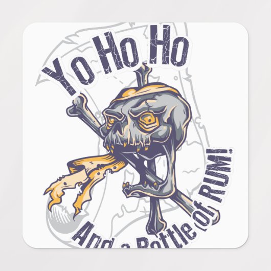 Bottle of rum labels (Design 1)