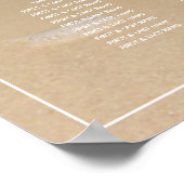 Bottle on Beach Sand Wedding Sezing Chart Poster (Hoek)