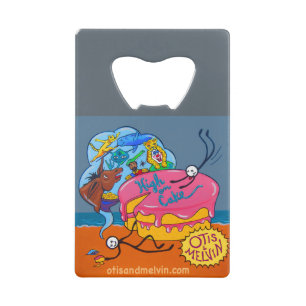 Bottle Opener - Otis en Melvin - High on Cake Kredietkaart Flessenopener