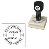 Bottled Mail Delivery Service grappig aanpasbaar Rubberstempel (Gestempeld)