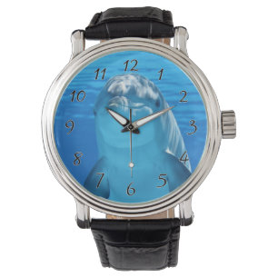 Bottlenose Dolphin kijkt naar de camera onder wate Horloge