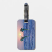 Bottlenose Dolphin op Sunrise Bagagelabel (Achterkant verticaal)