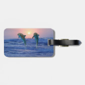Bottlenose Dolphin op Sunrise Bagagelabel (Achterkant horizontaal)