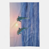 Bottlenose Dolphin op Sunrise Theedoek (Verticaal)