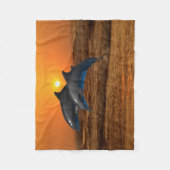 Bottlenose Dolphin op Sunset Fleece Deken (Voorkant)