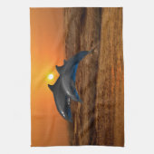 Bottlenose Dolphin op Sunset Theedoek (Verticaal)