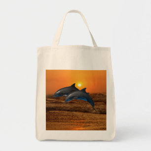 Bottlenose Dolphin op Sunset Tote Bag