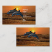 Bottlenose Dolphin op Sunset Visitekaartje (Voorkant / Achterkant)