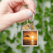 Bottlenose Dolphin springen Sleutelhanger (Hand)