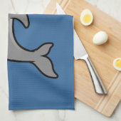 Bottlenose Dolphin Theedoek (Quarter Fold)