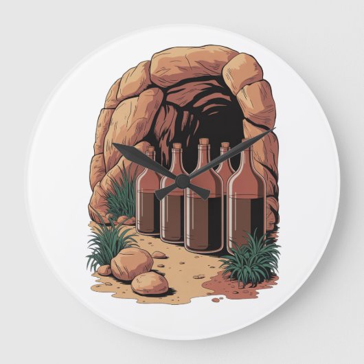 Bottles At A Cave Grote Klok (Voorkant)