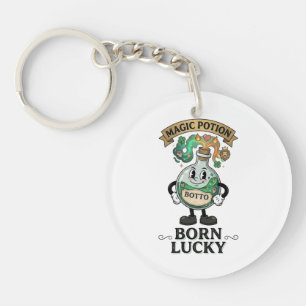 Botto Born Lucky Magische Drank Retro Cartoon Masc Sleutelhanger