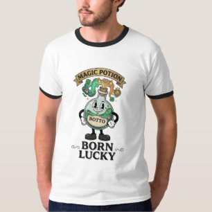Botto Born Lucky Magische Drank Retro Cartoon Masc T-shirt