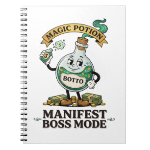 Botto Manifest Baas Modus Retro 1930s Cartoon Dran Notitieboek