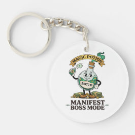 Botto Manifest Baas Modus Retro 1930s Cartoon Poti Sleutelhanger