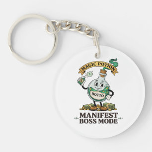 Botto Manifest Baas Modus Retro 1930s Cartoon Poti Sleutelhanger