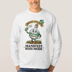 Botto Manifest Baas Modus Retro 1930s Cartoon Poti T-shirt