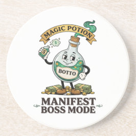 Botto Manifest Baas Modus Retro 1930s Cartoon Poti Zandsteen Onderzetter