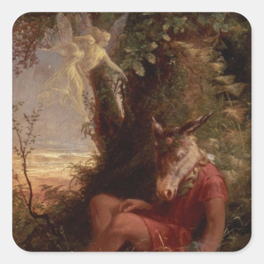 Bottom Aslaap, 1891 Vierkante Sticker (Voorkant)