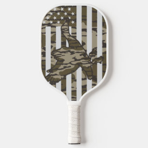 Bottom Lands Camo Patriottische Wilde Eend Camo Pickleball Paddle