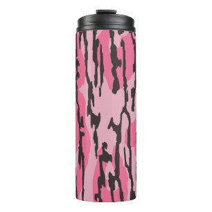 Bottom Lands Camo Roze voor Vrouwen en Meisjes Thermosbeker