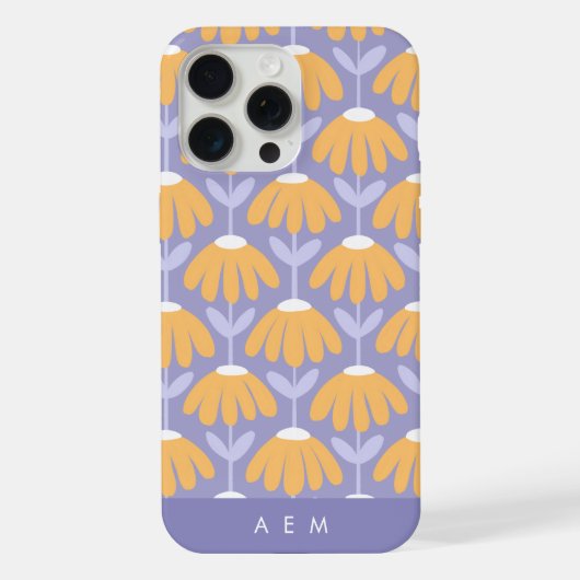 Bottom Monogram Initials Heather Vintage Floral (Verso)