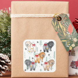 BOTTOM OF MY HEART 5 chow colors  Vierkante Sticker