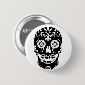Bottom Sugar Skull Ronde Button 5,7 Cm (Voorkant /achterkant)