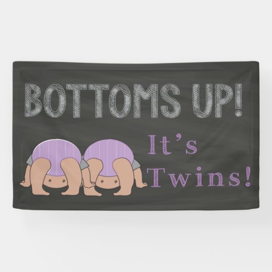 Bottomaten omhoog de Banner van het Baby shower va (Horizontaal)