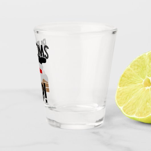 Bottomie omhoog | Funny Santa Claus Drink Humor Shot Glas (Rechts)