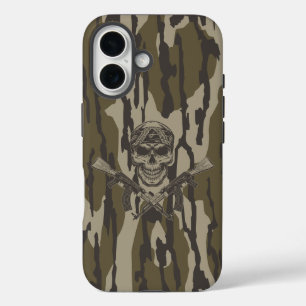 Bottomland Camo  Classic geweer en schedel iPhone 16 Hoesje